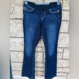 Wallflower Maternity Size Small Blue Boot Cut Jeans with Contrast Stitching
